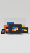 Laptop set modular de banners web