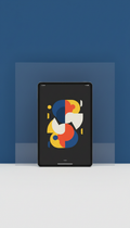 Tablet asset gráfico tipográfico audaz