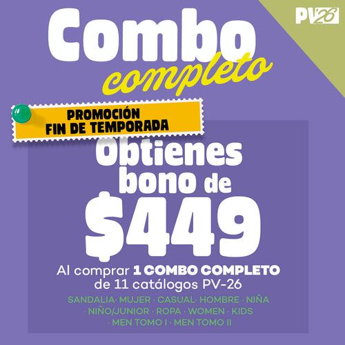 Combo completo. Promoción Fin de temporada